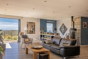 Zona de estar de Villa Les 2 F plage de Losari - Belgodère