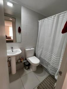 Koupelna v ubytování Departamento- al costado Del hospital regional- cercano a safari - panamericana 5 - parking privado - wifi - 2 hab -2 Baños