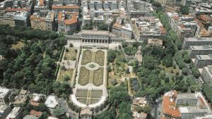 an aerial view of a large building in a city at Domus Tirso Mini Loft with independent entrance in Rome
