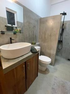 ミリッサにあるVilla Sweylonの洗面台とトイレ付きのバスルーム