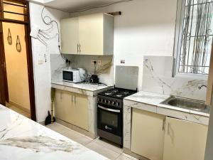 Kuchyň nebo kuchyňský kout v ubytování Classic one bedroom apartment in mombasa CBD