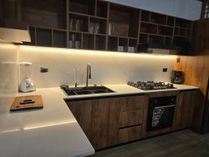 Kuchyň nebo kuchyňský kout v ubytování Cabaña campestre dentro de Granja Organica + 6 fotografií