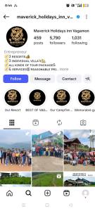 瓦加蒙MAVERICK HOLIDAYS INN VAGAMON Nakshatra Family Villa的一张网页截图，上面有一张老虎的图片。