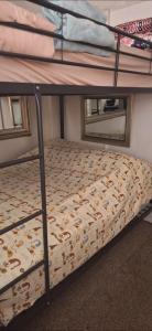 two bunk beds in a room with a window at Private studio with pool and a jacuzzi near beach in Fort Lauderdale +11 photos