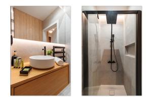 Ένα μπάνιο στο Luxury Apartment Mennica Residence +10 φωτογραφίες