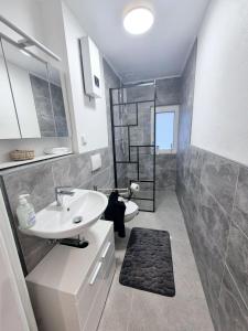 Ένα μπάνιο στο Ferienwohnung in Siegen Stadtmitte