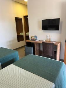 TV a/nebo společenská místnost v ubytování Keko hotel