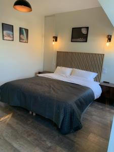 a bedroom with a large bed in a room at OHANA Appartement de charme in Château-Gontier