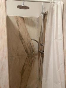 una ducha con cortina de ducha en un baño en Marcella Grand Apartment, en Verona 8 fotos más
