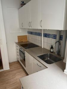 Køkken eller tekøkken på Studio apartment with the perfect city location