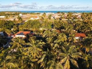 an aerial view of a resort with palm trees at Pousada Aqualuna - São Miguel dos Milagres in São Miguel dos Milagres