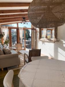 Χώρος καθιστικού στο Cabaña Malibu