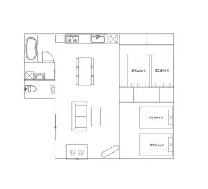 un plano de una casa en 稲嶺貸家, 