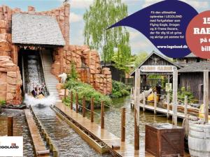 a flyer for a water park with a water slide at Apartment with shared kitchen in Holiday park in Ulfborg