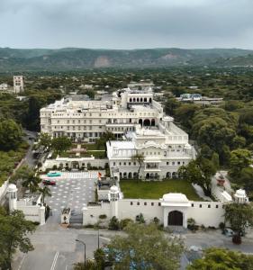 an aerial view of a large white building at The Raj Palace (Small Luxury Hotels of the World) in Jaipur