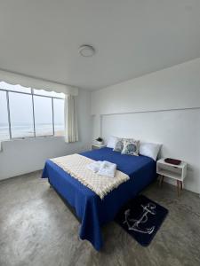 Postel nebo postele na pokoji v ubytování Departamento en Chancay con Vista al Mar y cerca al Megapuerto
