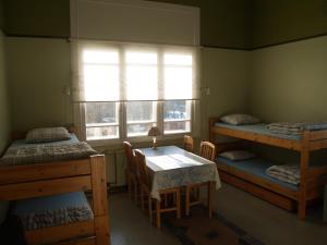מיטה או מיטות קומותיים בחדר ב-Porvoo Hostel