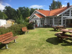 En uteplass på Villa Björkhagen