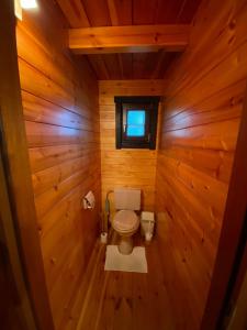 Baño pequeño con aseo en una pared de madera en The Wooden Whisper, en Durbuy 55 fotos más