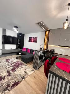 Χώρος καθιστικού στο Green Residence Rasnov