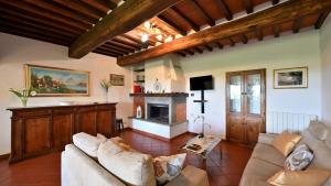 TV a/nebo společenská místnost v ubytování Aia di Ama