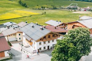 an overhead view of a town with houses at Haus Kapeller in Sankt Jakob in Haus