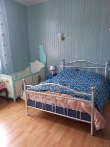 Postel nebo postele na pokoji v ubytování Belle Arcachonnaise Rêve Bleu