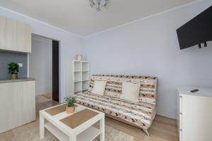 TV a/nebo společenská místnost v ubytování Studio z Parkingiem i Balkonem w Krakowie by Rent like home