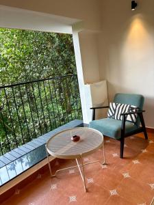 Χώρος καθιστικού στο Vagator Forest View