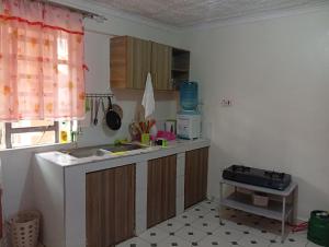 a kitchen with a sink and a counter top at Humility - Olive in Naro Moru