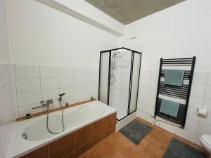 Ένα μπάνιο στο RheinZeit Apartment Köln Bonn