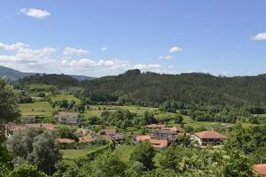 a village in a valley with trees and houses at Canastro do Carvalho in Anissó +22 photos