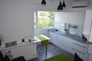 Virtuvė arba virtuvėlė apgyvendinimo įstaigoje Cozy Central Studio