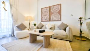 Χώρος καθιστικού στο Zenith 1BR Retreat in Yas Island +18 φωτογραφίες