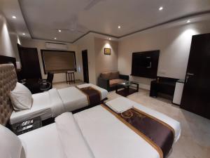 Χώρος καθιστικού στο Hotel Hilltrip