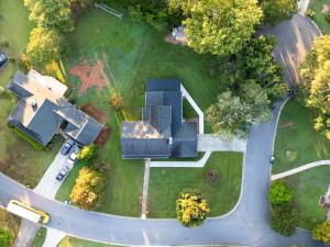 an overhead view of a house with a yard at Lilburn Gateway with Game Loft, Fire Pit, Stone Mountain in Snellville