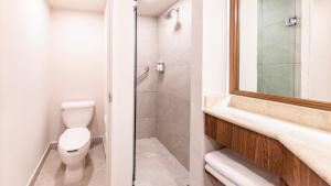 a bathroom with a toilet and a sink and a shower at Holiday Inn Orizaba by IHG in Orizaba