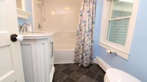 une salle de bains avec toilettes, lavabo et douche dans l'établissement Heritage House 2, à Cape May 19 autres photos