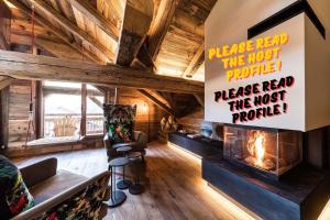 Χώρος καθιστικού στο Luxuryy Chalet - Megeve - with Pool&HotTub