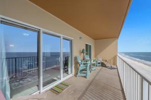 a balcony with a view of the ocean at Crystal Shores West Unit 705 in Gulf Shores