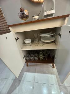 Kuchyň nebo kuchyňský kout v ubytování Apartamento 2 quartos econômico em Paulínia, São Paulo + 29 fotografií