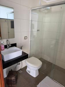 Koupelna v ubytování Casa aconchegante próximo ao Fórum