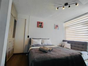 Postel nebo postele na pokoji v ubytování Estudio cable plaza confort y ubicación ideal + 5 fotografií