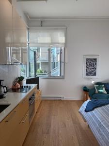 Kuchyň nebo kuchyňský kout v ubytování Downtown Studio Rental