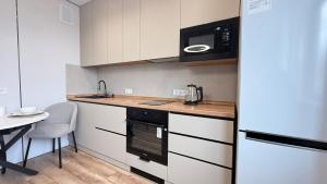 Kuchyň nebo kuchyňský kout v ubytování VIP Apartment Barys Arena