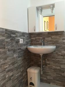 Koupelna v ubytování Hotel Aline