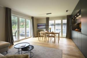 Posezení v ubytování Ferienwohnung Bergblick 1342 in Oberammergau