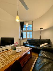 Posezení v ubytování Ferienwohnung mitten in Wiesbaden