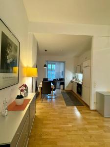 Kuchyň nebo kuchyňský kout v ubytování Ferienwohnung mitten in Wiesbaden