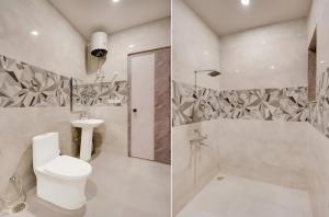 Koupelna v ubytování SHAGUN HOTEl